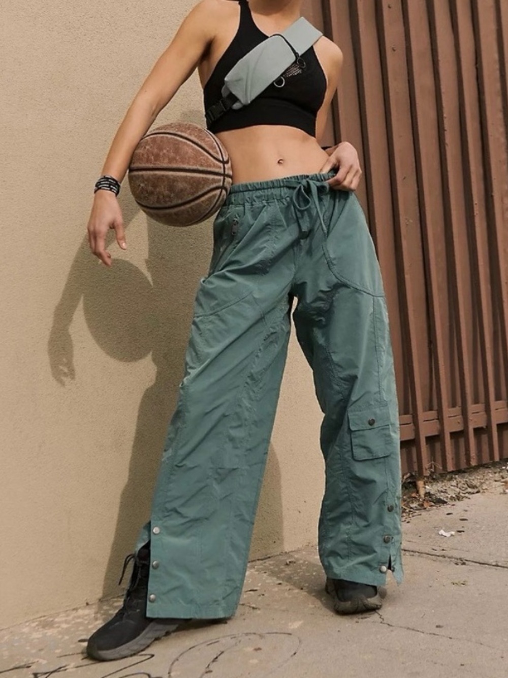 Free People Movement Stadium Pants Sport Cargo Pants Green | Women’s Size L
